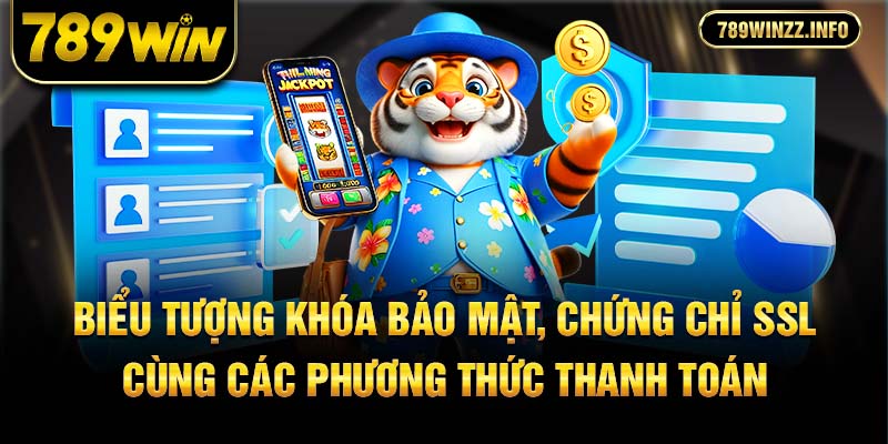Biểu tượng khóa bảo mật, chứng chỉ SSL cùng các phương thức thanh toán