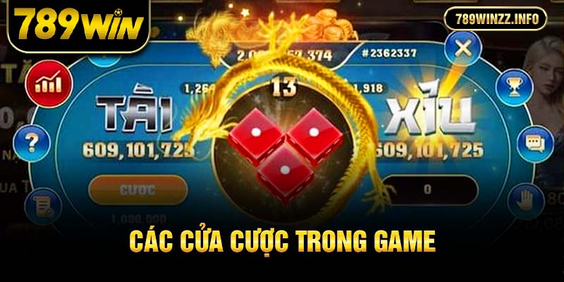 Các cửa cược trong game